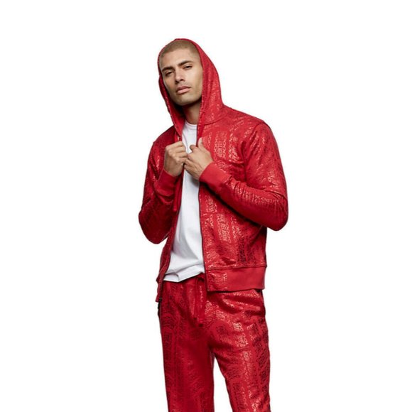 NWT True Religion All Over Zip Up Hooded Jacket - Picture 5 of 9